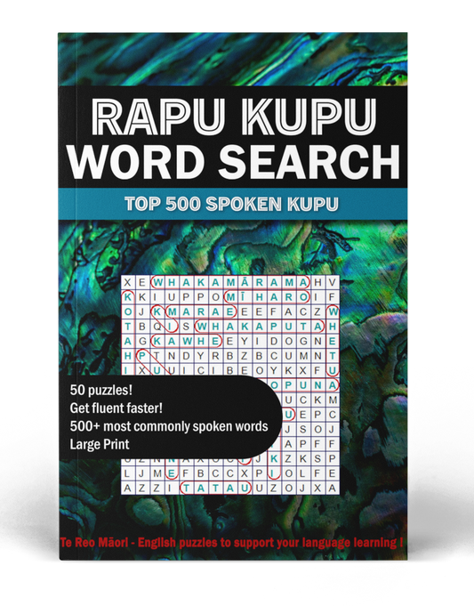 Rapu Kupu Word Search - Top 500 Spoken Kupu